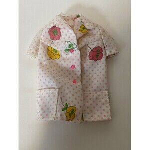 Vintage Barbie Sweet Dreams #3350 Pajamas 1972 TOP ONLY Polka Dot Floral PJs